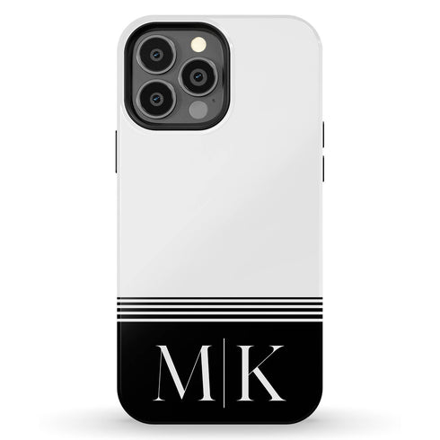 Large Custom Initials iPhone Case - Centered